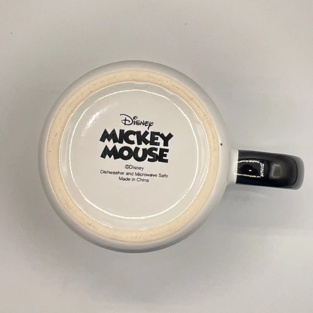 Disney Mickey Mouse Black and White Cursive Mug - Picture 6 of 9
